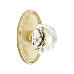 Emtek Diamond Knob with Oval Rosette