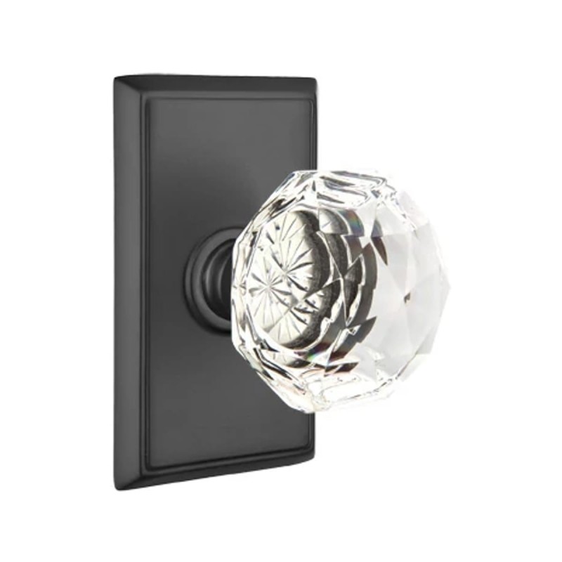 Emtek Diamond Knob with Rectangular Rosette