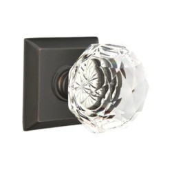 Emtek Diamond Knob with Quincy Rosette