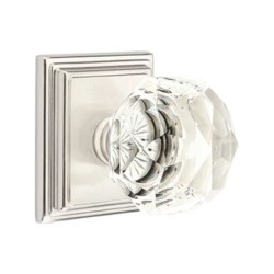 Emtek Diamond Knob with Wilshire Rosette