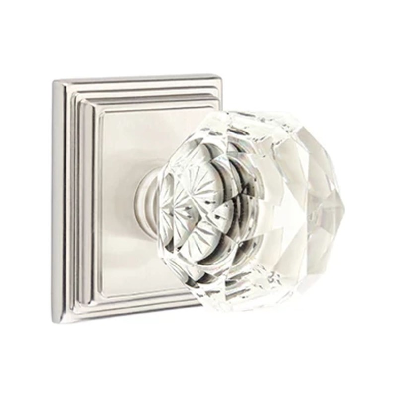 Emtek Diamond Knob with Wilshire Rosette