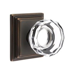 Emtek Lowell Knob with Wilshire Rosette