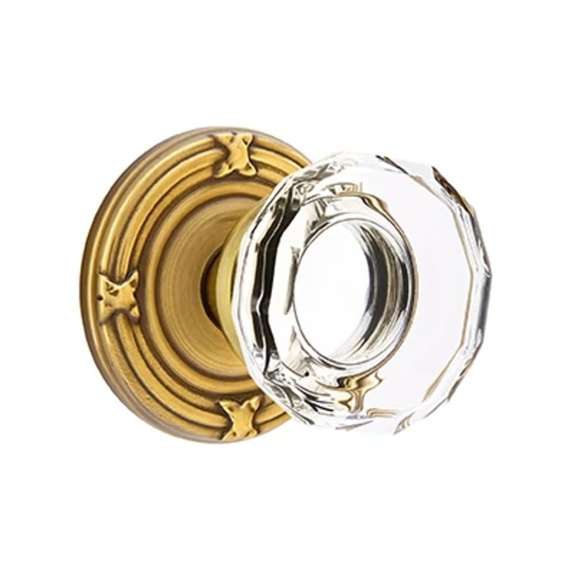 Emtek Lowell Knob with Ribbon and Reed Rosette