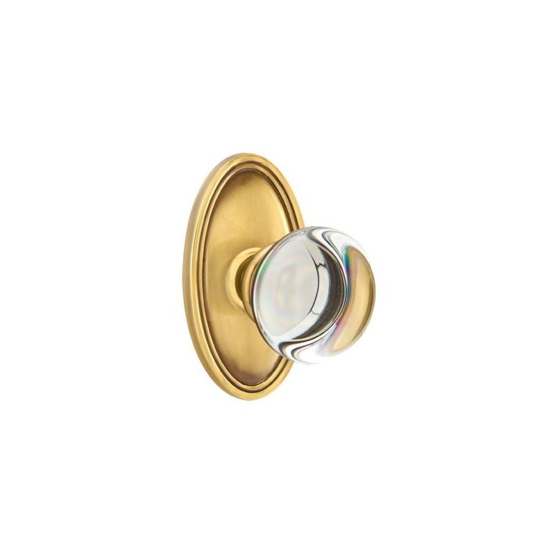 Emtek Providence Crystal Knob with Oval Rosette