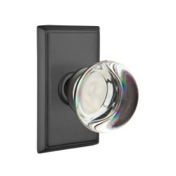 Emtek Providence Crystal Knob with Rectangular Rosette