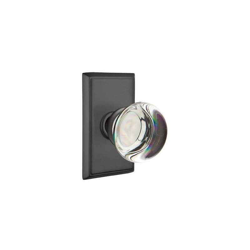 Emtek Providence Crystal Knob with Rectangular Rosette