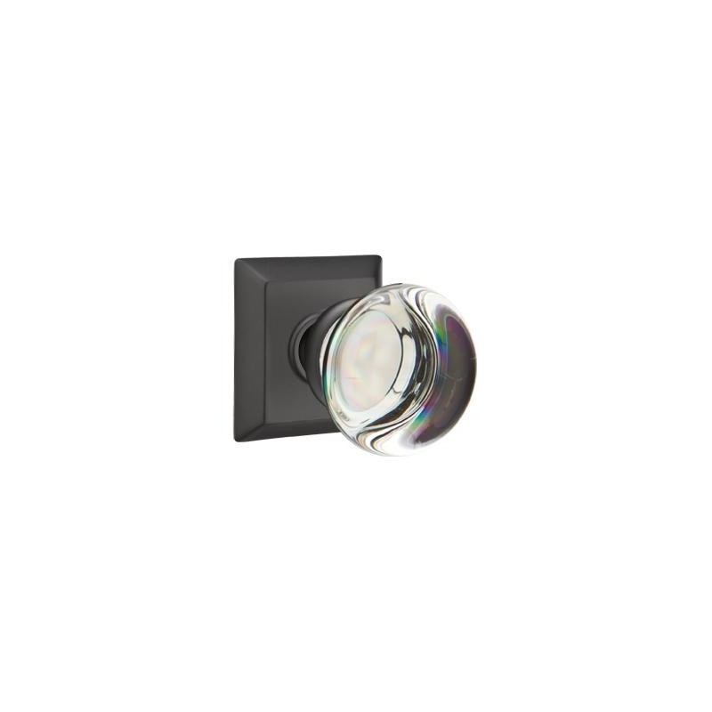 Emtek Providence Crystal Knob with Quincy Rosette