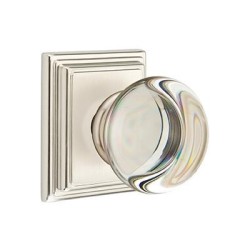 Emtek Providence Crystal Knob with Wilshire Rosette