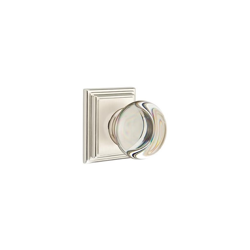 Emtek Providence Crystal Knob with Wilshire Rosette
