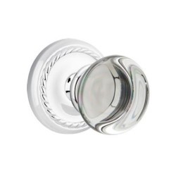 Emtek Providence Crystal Knob with Rope Rosette