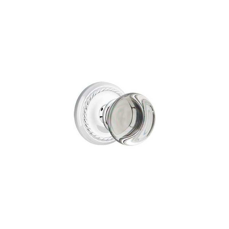 Emtek Providence Crystal Knob with Rope Rosette