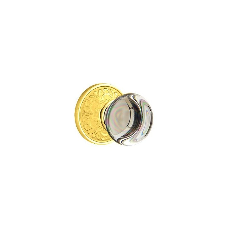 Emtek Providence Crystal Knob with Lancaster Rosette