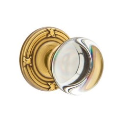 Emtek Providence Crystal Knob with Ribbon and Reed Rosette
