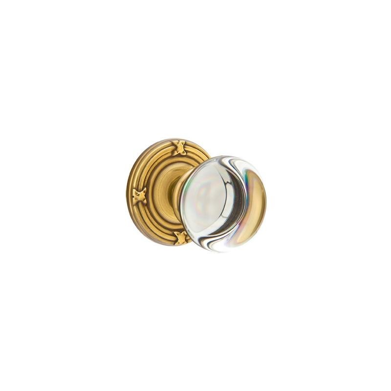 Emtek Providence Crystal Knob with Ribbon and Reed Rosette