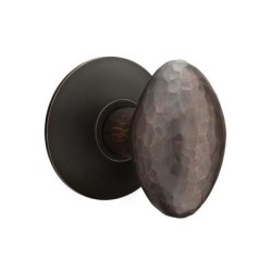 Emtek Hammered Egg Knob with Modern Rosette