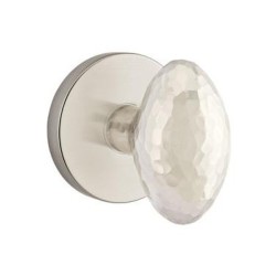Emtek Hammered Egg Knob with Disk Rosette