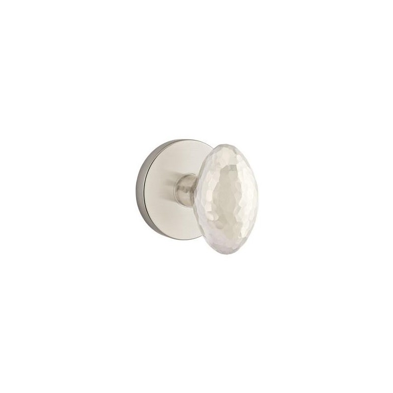Emtek Hammered Egg Knob with Disk Rosette