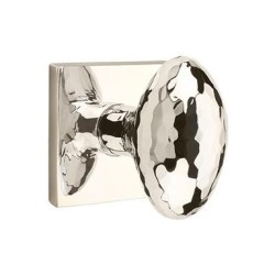 Emtek Hammered Egg Knob with Square Rosette