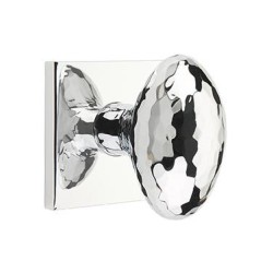 Emtek Hammered Egg Knob with Square Rosette