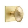 Emtek Hammered Egg Knob with Square Rosette