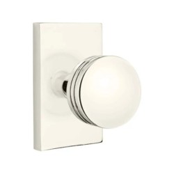 Emtek Bern Knob with Modern Rectangular Rosette