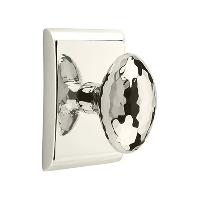 Emtek Hammered Egg Knob with Neos Rosette