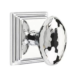 Emtek Hammered Egg Knob with Wilshire Rosette