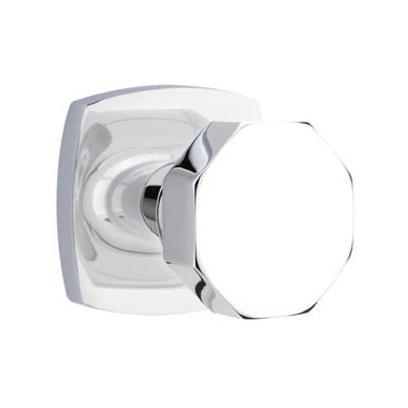 Emtek Octagon Knob with Urban Modern Rosette