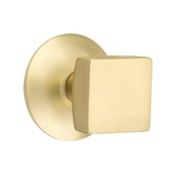 Emtek Square Knob with Modern Rosette