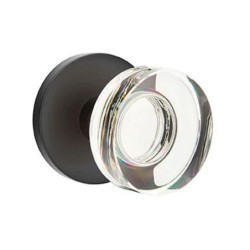 Emtek Modern Disc Glass Knob with Disk Rosette