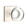 Emtek Modern Disc Glass Knob with Square Rosette