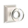 Emtek Modern Disc Glass Knob with Wilshire Rosette