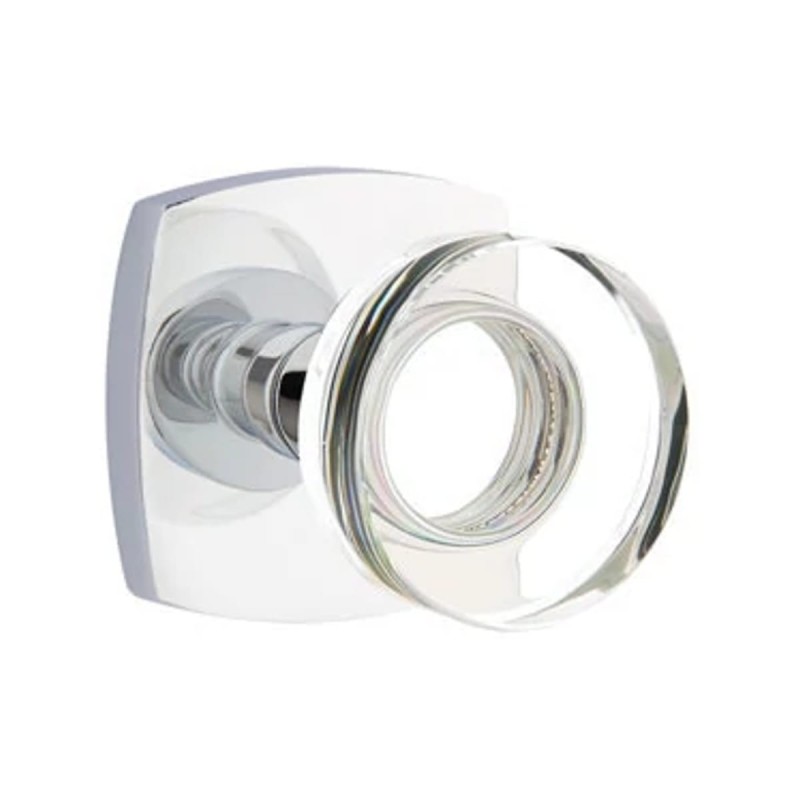 Emtek Modern Disc Glass Knob with Urban Modern Rosette