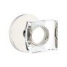 Emtek Modern Square Glass Knob with Disk Rosette