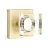 Emtek Modern Square Glass Knob with Square Rosette