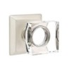 Emtek Modern Square Glass Knob with Quincy Rosette