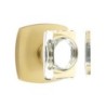 Emtek Modern Square Glass Knob with Urban Modern Rosette