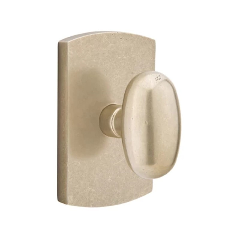 Emtek Egg Bronze Knob with Style 4 Rosette