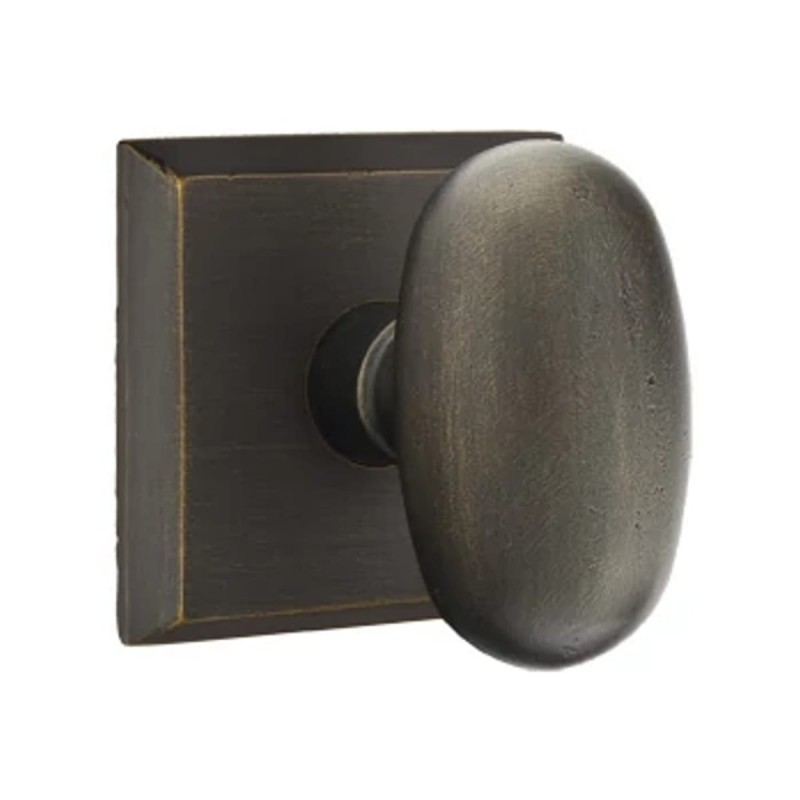 Emtek Egg Bronze Knob with Style 6 Rosette