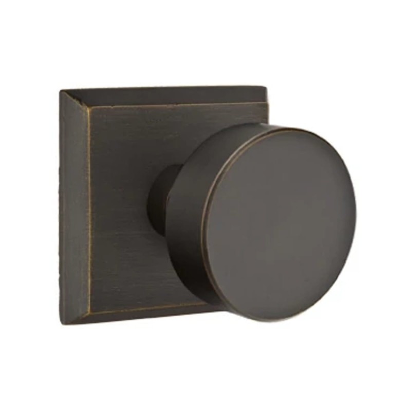 Emtek Round Bronze Knob with Style 6 Rosette