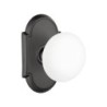 Emtek Ice White Knob with Style 8 Rosette
