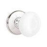 Emtek Ice White Knob with Watford Rosette