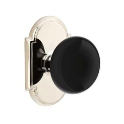 Emtek Ebony Knob with Style 8 Rosette