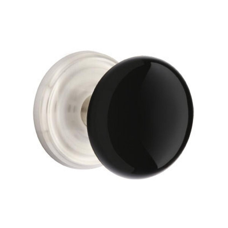 Emtek Ebony Knob with Regular Rosette