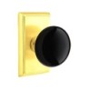 Emtek Ebony Knob with Rectangular Rosette