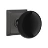 Emtek Ebony Knob with Quincy Rosette