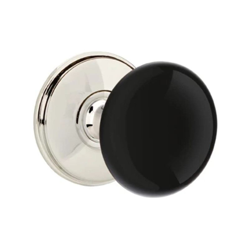 Emtek Ebony Knob with Watford Rosette
