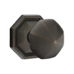 Emtek Bronze Octagon Knob with Style 15 Rosette