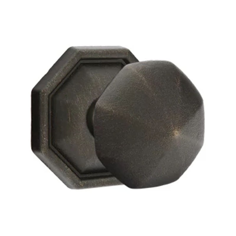 Emtek Bronze Octagon Knob with Style 15 Rosette