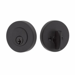 Emtek Modern Disc Single-Cylinder Brass Deadbolt Set